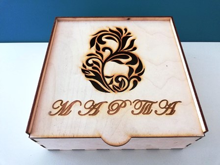 Шкатулка квадратная №4