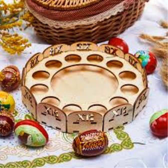 Подставка под кулич и 12 яиц 