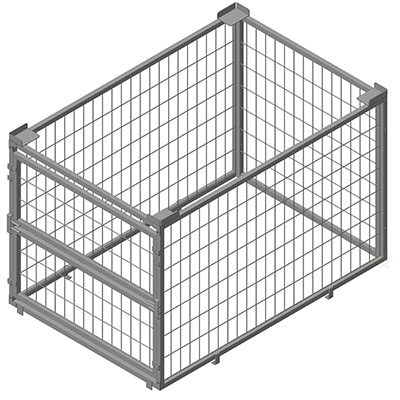 Ограждения сетчатые 1200х800х800 (с 1 дверкой) ячейка 50х100 мм. (140820-18)