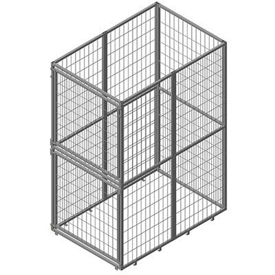 Ограждения сетчатые 1200х800х1650 по контуру труба (140820-19)