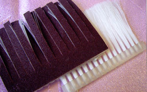 Щетка-абразив (синтетика/абразив шкурка) 100х75х8