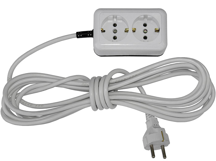 Удлинитель двухместный с заземляющими контактами