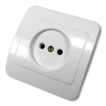 Электророзетка скрытой установки одноместная