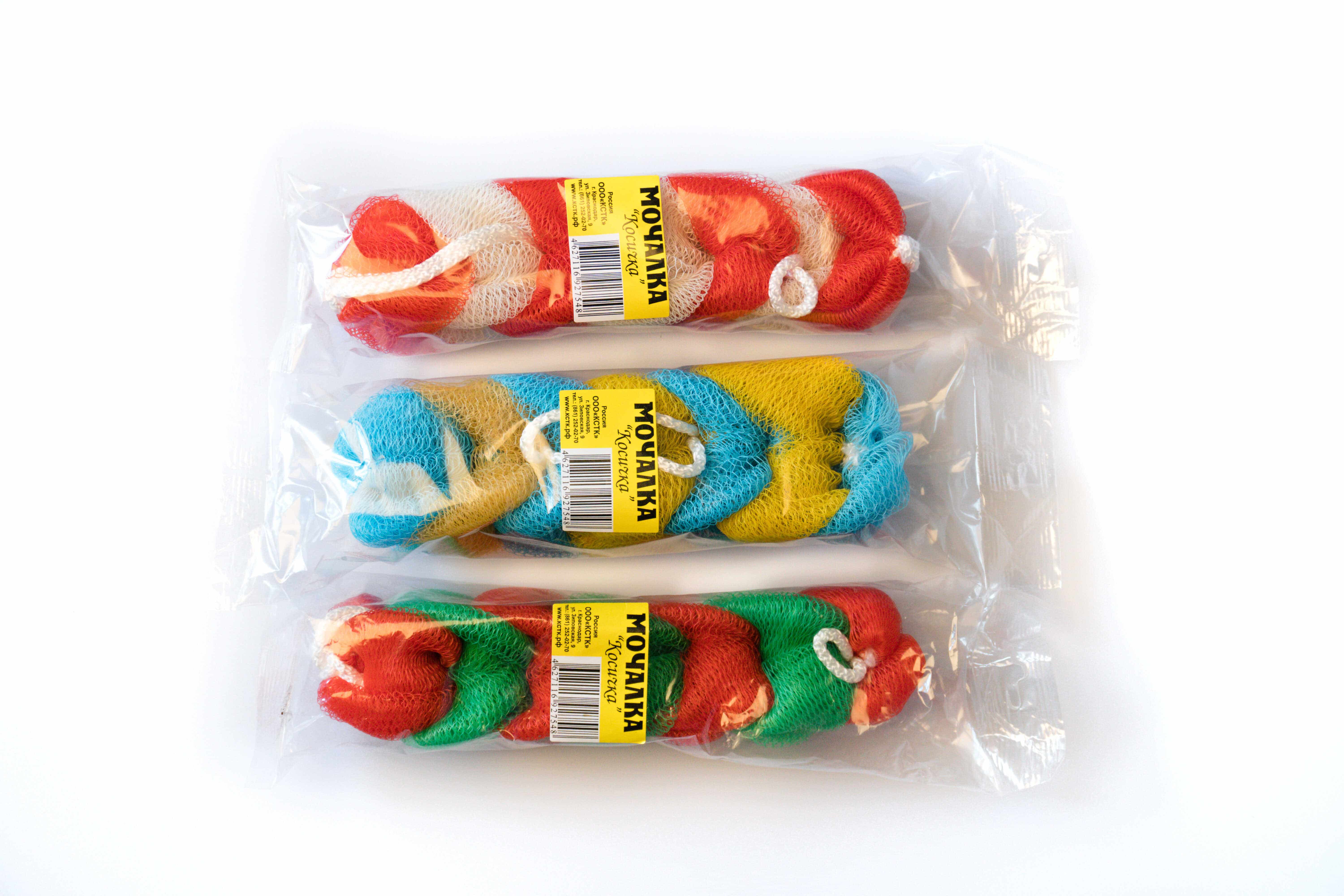 Мочалка для тела "Косичка" в п/п