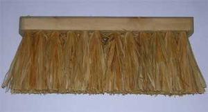Щетка для пола деревянная, мочальная,     3-х рядная