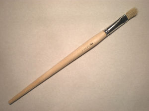 Кисть художественная живописно плоская щетина № 16