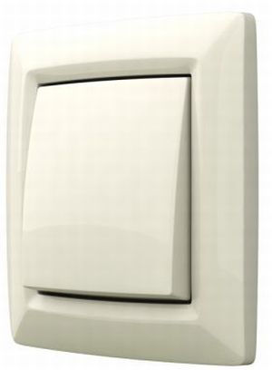 Выключатель скрытой установки одноклавишный серия REONE, цвет белый
