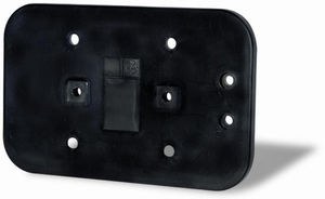 Пластина монтажная под двухместную розетку,серии Москвичка, цвет черный