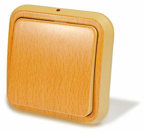 Выключатель скрытой установки одноклавишный,с подсветкой, серия Россиянка, цвет под бук