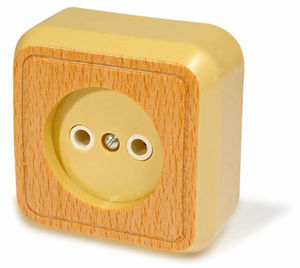 Розетка открытой установки одноместная, серия Россиянка, цвет под бук