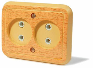 Розетка скрытой установки двухместная, серия Россиянка, цвет под бук