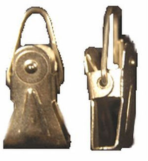 Зажим металлический для занавесей с пластмассовым кольцом d-12мм