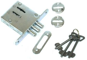Замок врезной сувальдный 3В8-6А-01-000 с ригельным засовом