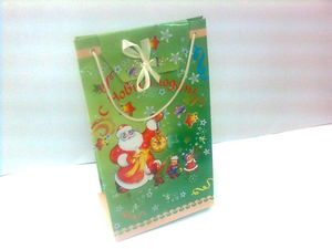 Новогодняя сумка-пакет с ручками