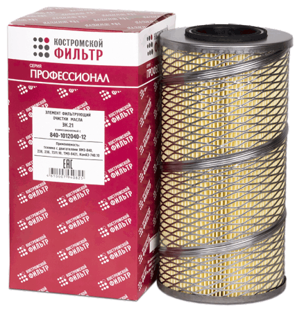Элемент фильтрующий  очистки масла ЭК.21 взаимозаменяемый с 840-1012040-12  - ПРОФЕССИОНАЛ -