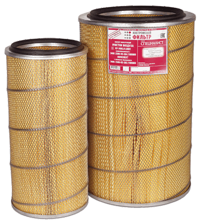 Элемент фильтрующий очистки воздуха KF-ЭФВ.01.0001 взаимозаменяемый с ЭФВ 2506-05-584.1109080 комплект с элементом безопасности ЭФВ 2506-05-583.1109080 - СПЕЦИАЛИСТ -