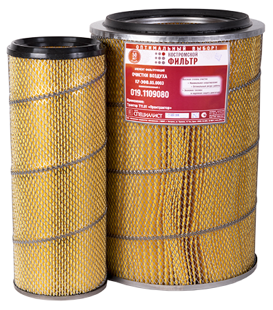 Элемент фильтрующий очистки воздуха KF-ЭФВ.05.0003 взаимозаменяемый с 019-1109080 комплект с элементом безопасности 019-1109080-01 - СПЕЦИАЛИСТ -