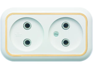 Розетка открытой установки двухместная РА10-382 "З"