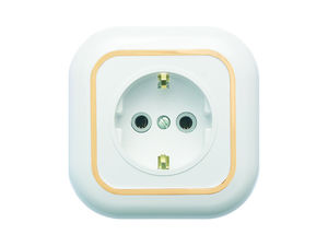 Розетка скрытой установки с заземляющим контактом одноместная  РС16-635 "З"