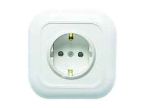 Розетка скрытой установки с заземляющим контактом, защитной шторкой одноместная РС16-328