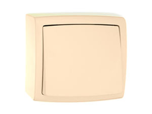 Выключатель открытой установки одноклавишный А16-055 "слоновая кость"