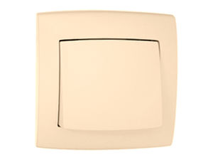 Выключатель скрытой установки одноклавишный С16-077 "слоновая кость"