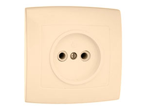 Розетка скрытой установки одноместная РС10-192 "слоновая кость"