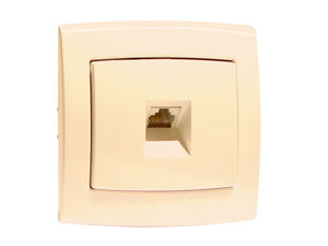 Розетка скрытой установки телефонная РТ4-Е "слоновая кость"