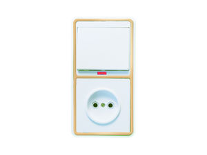 Блок комбинированный скрытой установки (1клавишный выключатель с подсветкой+розетка) БКВР-214 "З"