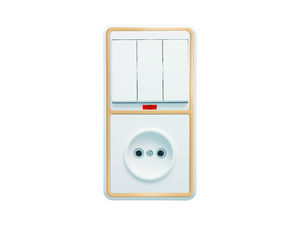 Блок комб.скр.уст.(3кл.выкл.с подсвет.+розетка) БКВР-212 "З"