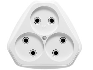 Розетка скрытой установки трехместная (ток 10А) РС10-394