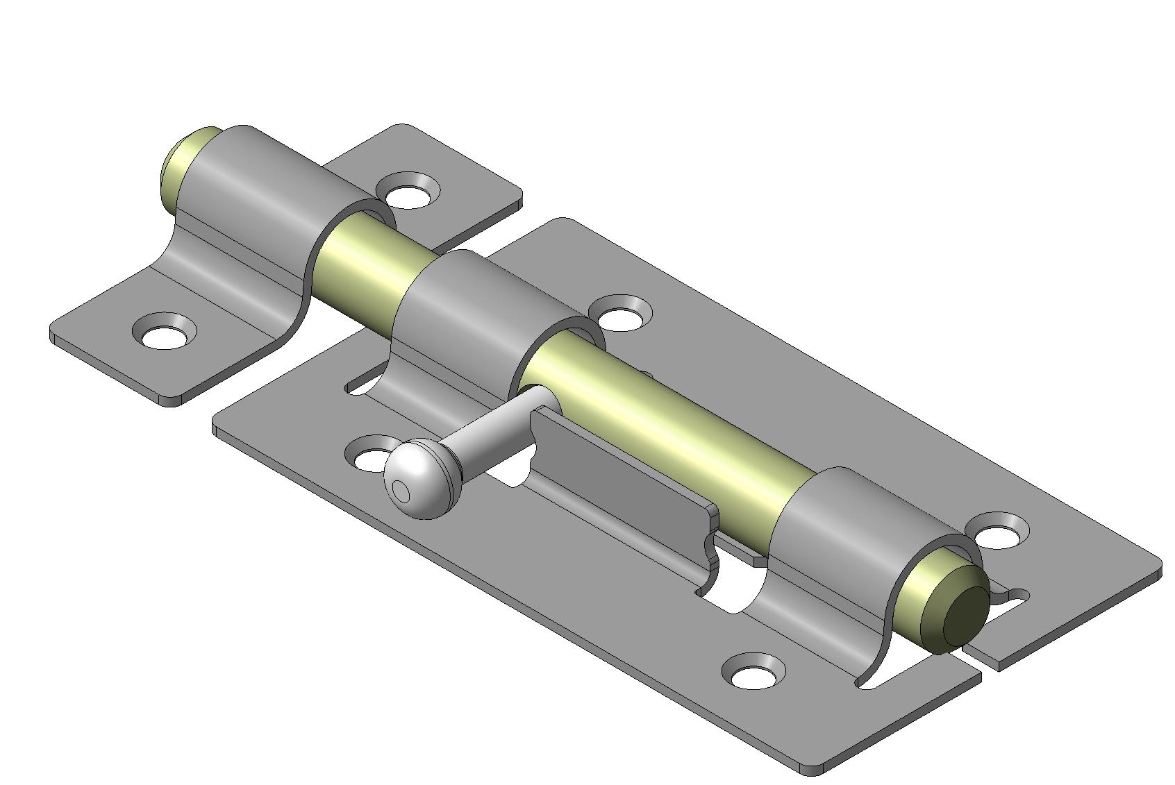 Задвижка дверная ЗД-01 (кор)х50  