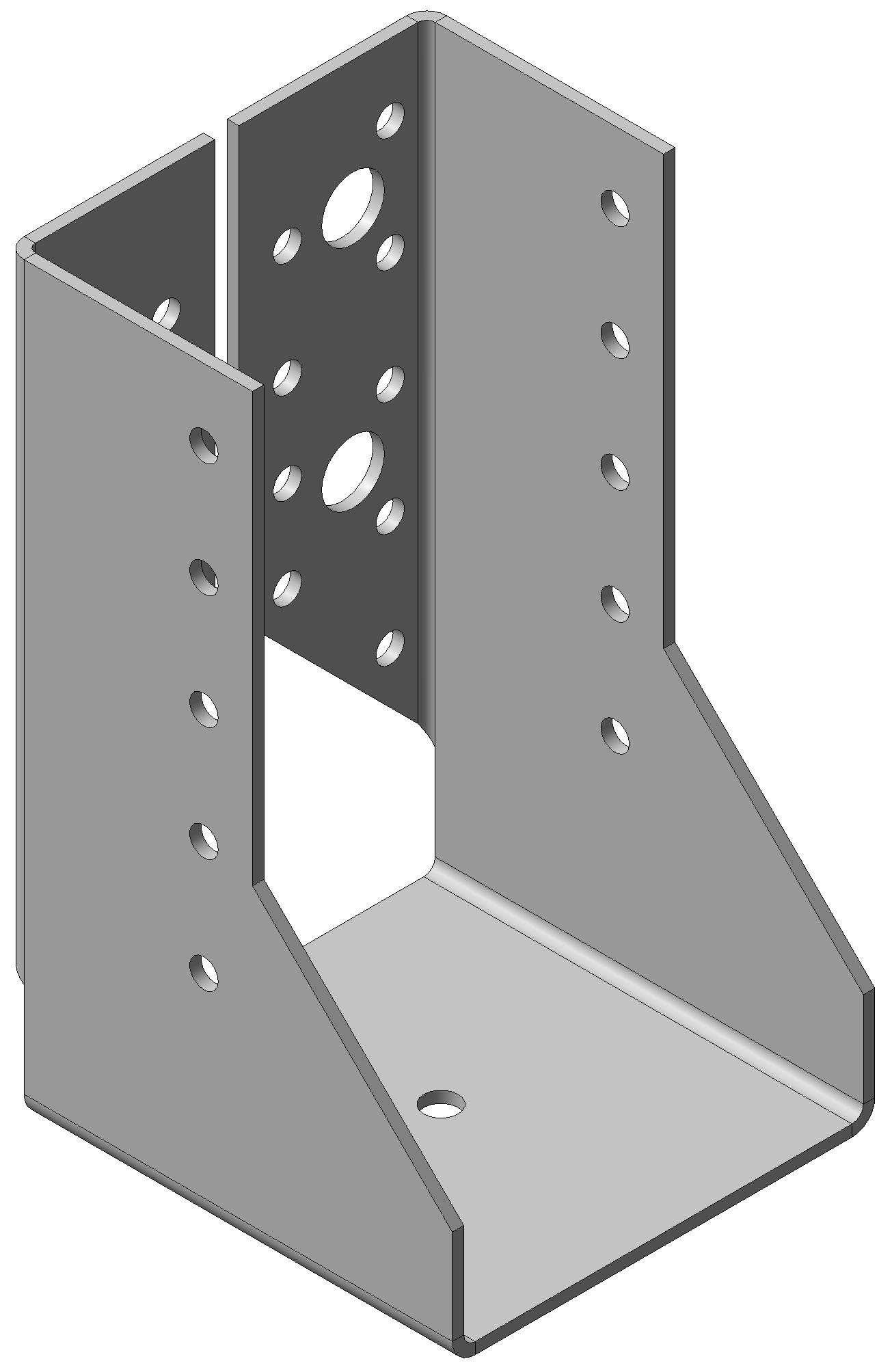 Опора бруса закрытая ОБ 70х130х2