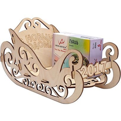 Набор для раскрашивания (Санки сувенирные с красками)