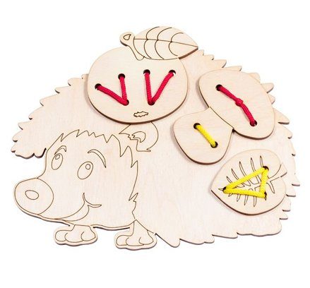 Игра-шнуровка для детей 3+ "ЁЖ"