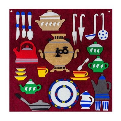 Игра-пособие для детей 3+ "Посуда"