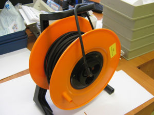 Удлинитель на пластиковой катушке ПВС 4 розетки