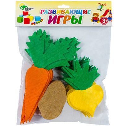 Игра-пособие для детей 3+ "Счетный материал №1 (морковь, репа, картошка)"
